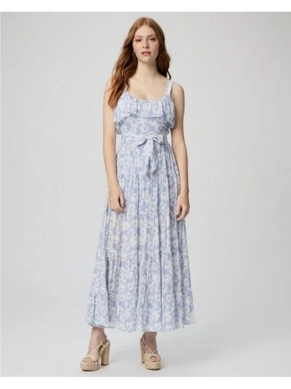 Paige Tevin Periwinkle Dress Daisy Floral Print Maxi Size S
$299 Ruffle NWT - Picture 5 of 12